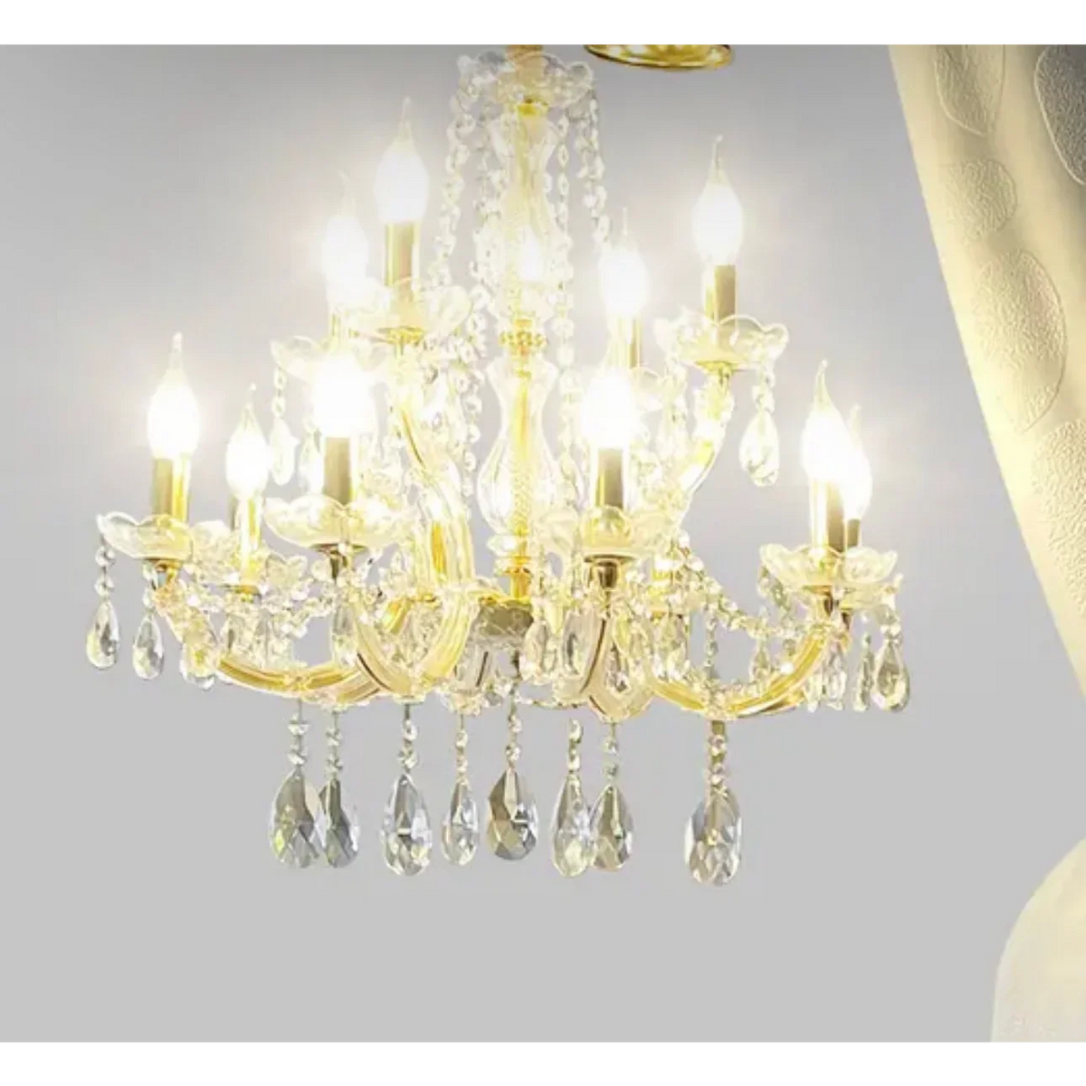 White Giraffe Floor Lamp with Crystal Chandelier | Indoor or Outdoor 100 to 400cm 6 Light Casalola Lights Luxury Lamps