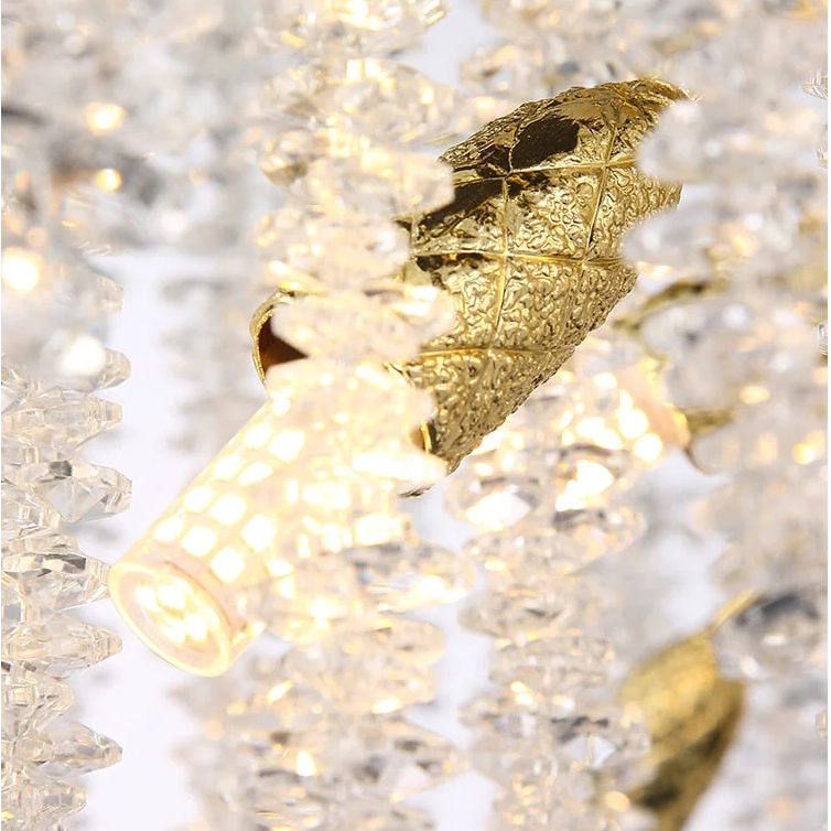 Real Crystal Chandelier | Wisteria Luxury Lighting for Stairs Living Room Restaurants