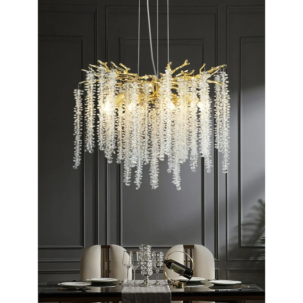 Crystal Chandelier 46-180cm | Round Cascading K9 Statement Light Dining Room & Living Casalolalights Luxury Lamps