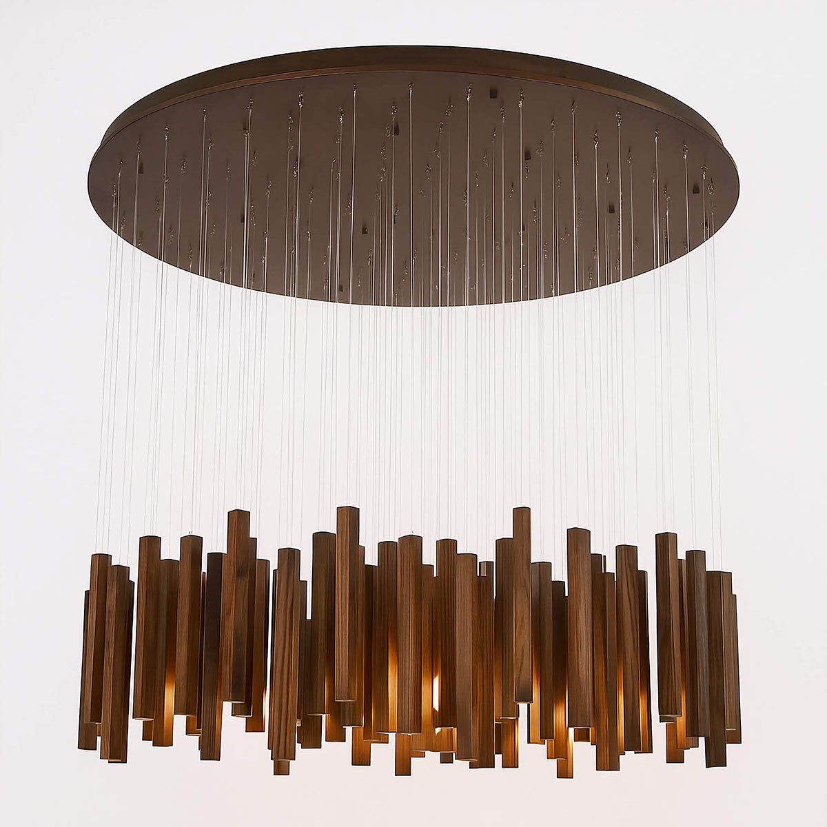 Wood Beam Pendant Light | Linear Timber Hanging Lamp Farmhouse Industrial Dining & Kitchen Island Casalolalights Luxury