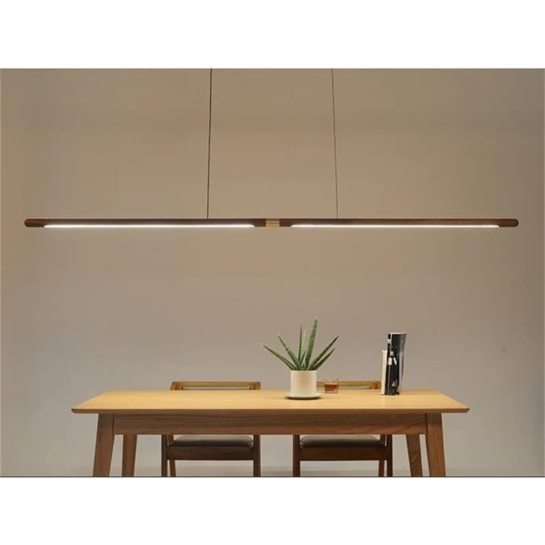Wood Kitchen Linear Pendant Lighting Contemporary Decor