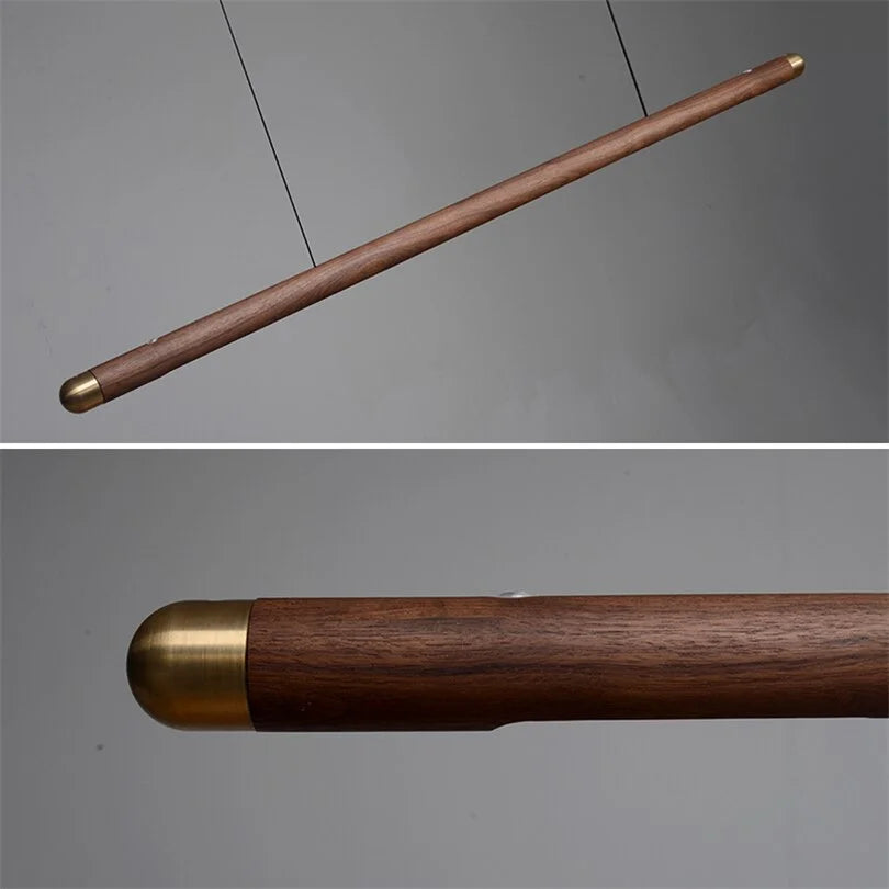 Wood Kitchen Linear Pendant Lighting Contemporary Decor