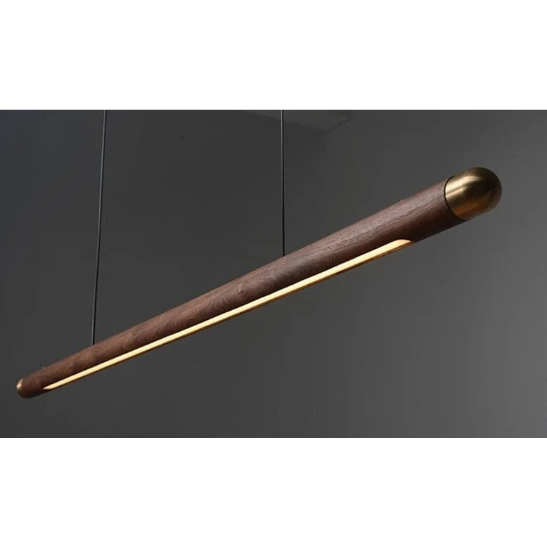 Wood Kitchen Linear Pendant Lighting Contemporary Decor