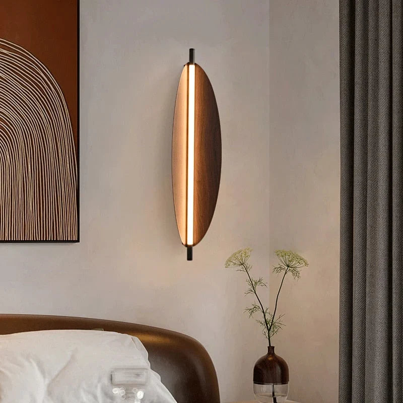 Wood Wall Light | Walnut & Metal Led Sconce Dimmable Warm Minimalist Japandi Bedside Hallway Casalolalights Luxury