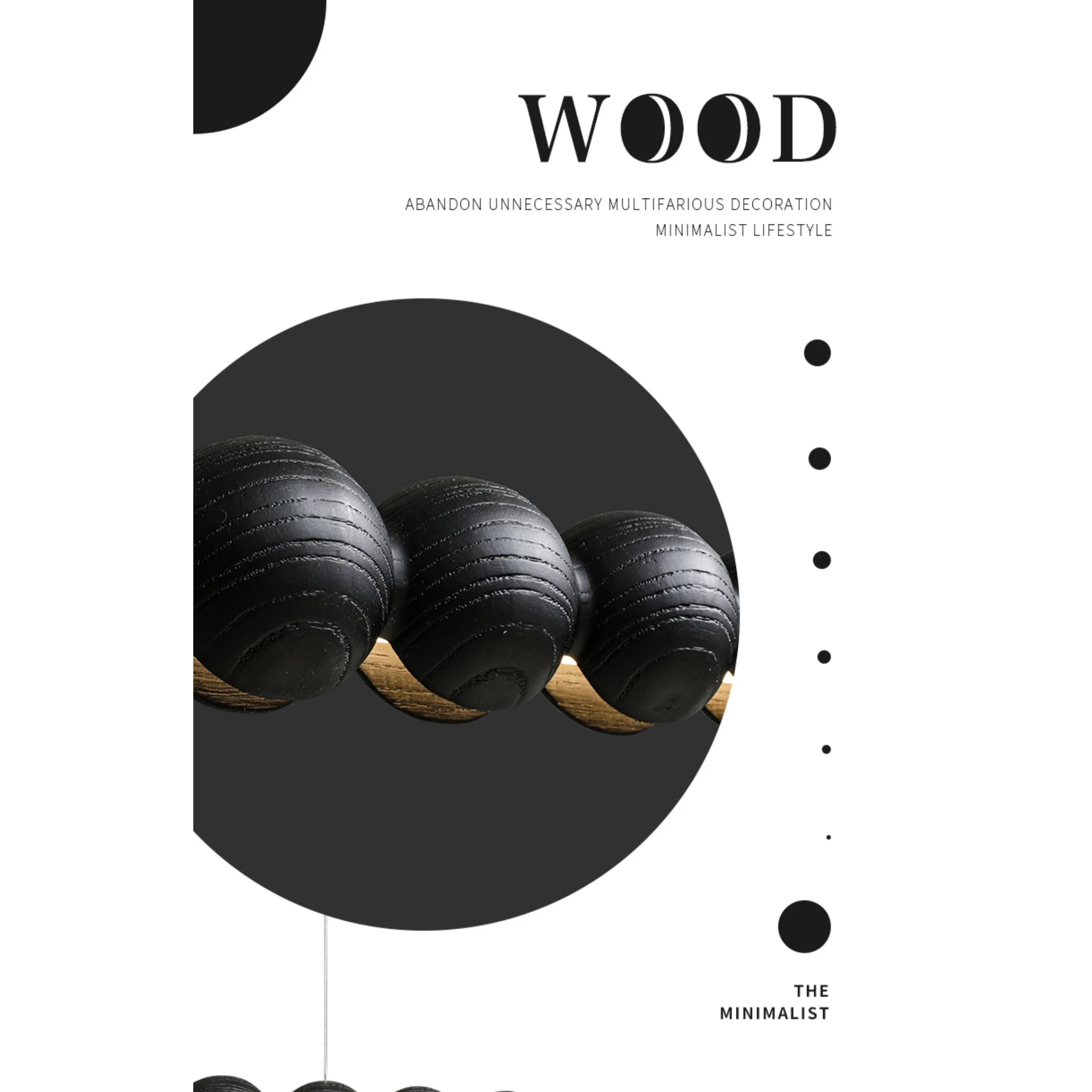 Wooden Beads Bar Pendant Lighting | Modern Led Kitchen Island Dining Room | Casalola