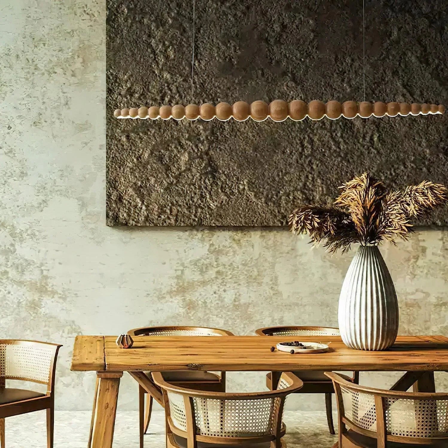 Wooden Beads Bar Pendant Lighting | Modern Led Kitchen Island Dining Room | Casalola Casalolalights Luxury Lamps