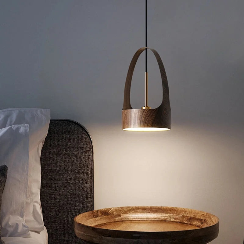 Minimalist Hanging Light Fixtures | Brown Bedroom | Casalola