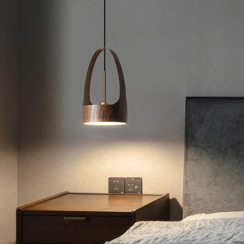Minimalist Hanging Light Fixtures | Brown Bedroom | Casalola