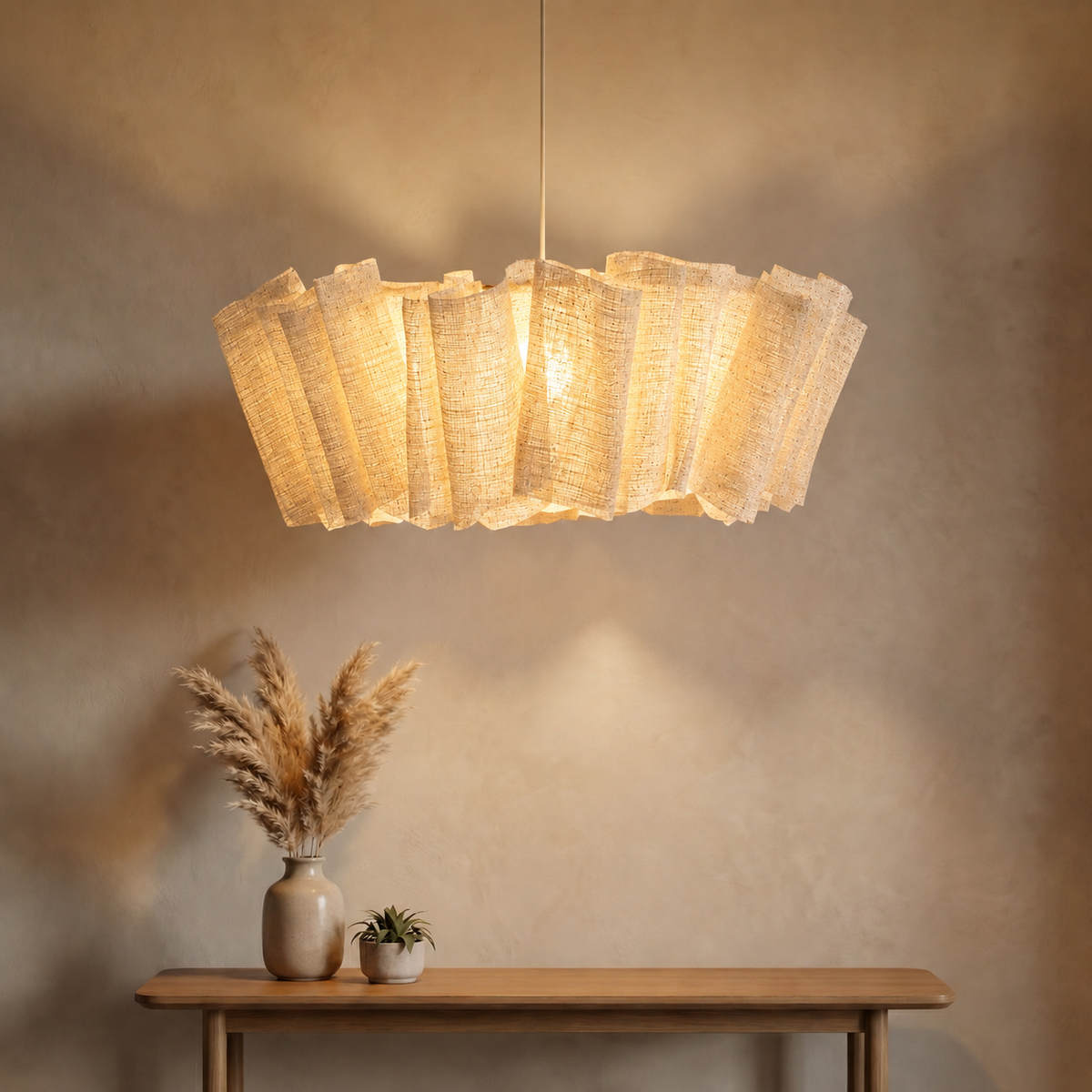 Woven Abaca Pendant Light | Handwoven Natural Fibre Shade 30-100cm Minimalist Kitchen & Dining Casalolalights Luxury