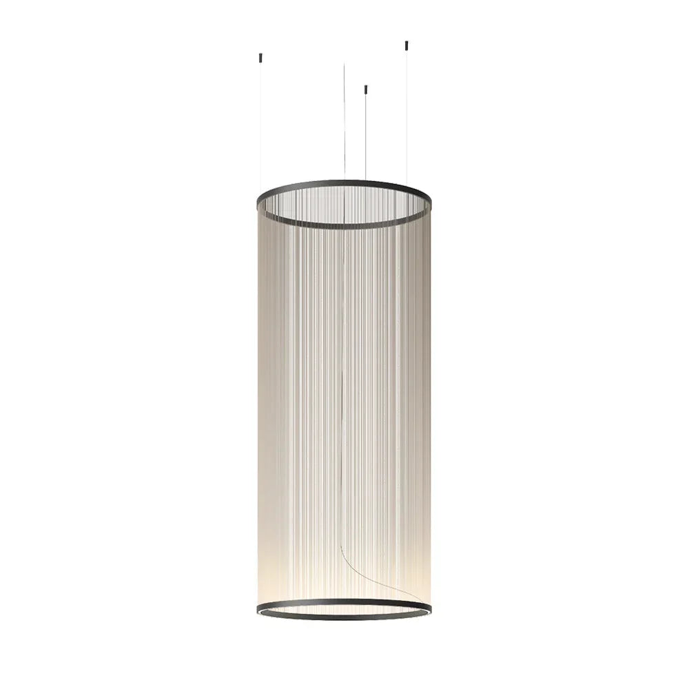 Woven Thread Pendant Light | Hand-wound Textile Shade D37-d83 Red Green or Cream Dining Casalolalights Luxury Lamps