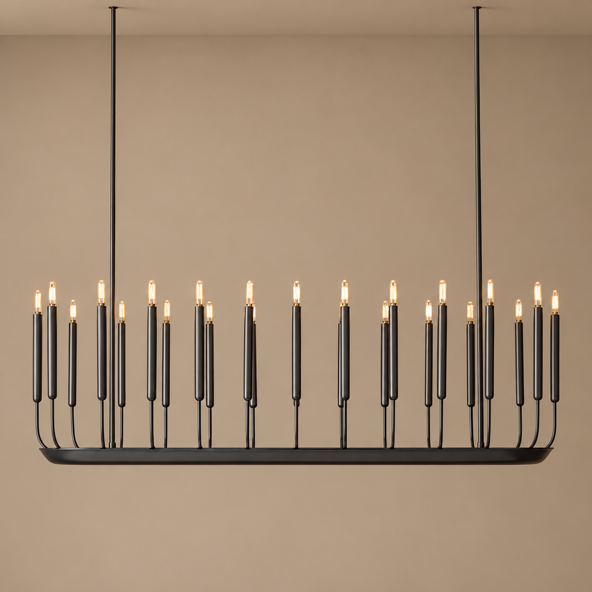 LUSTRE NOIR ARCHITECTURAL STYLE BOUGIE