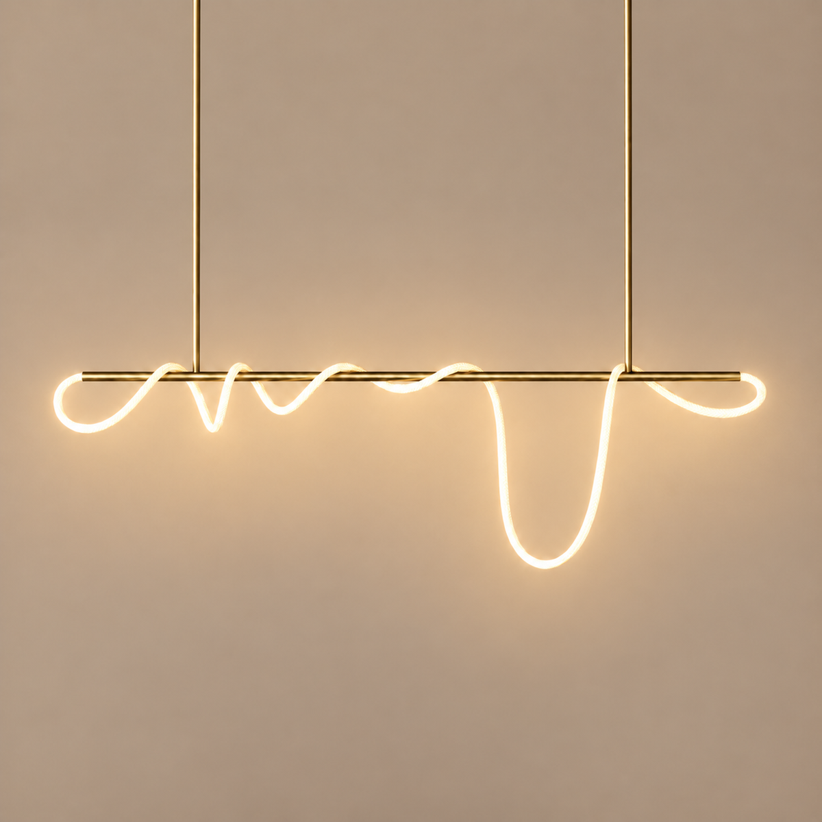 Lámpara de techo de tubo flexible acrílico LED