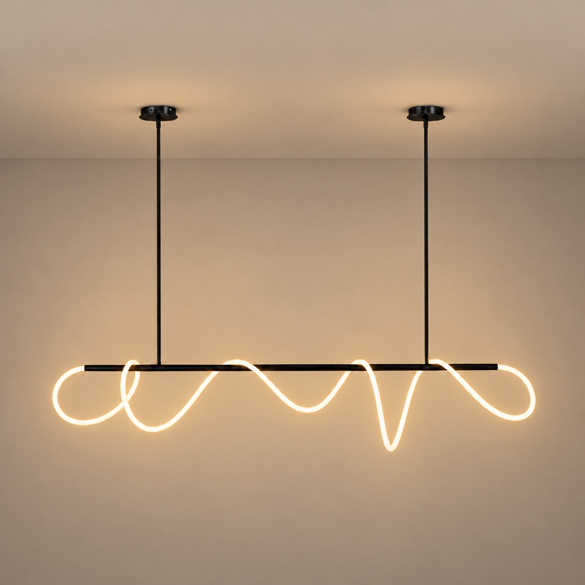 Lámpara de techo de tubo flexible acrílico LED