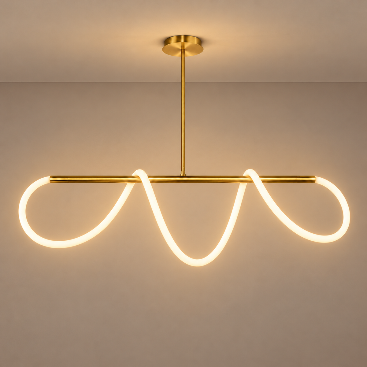 Lámpara de techo de tubo flexible acrílico LED