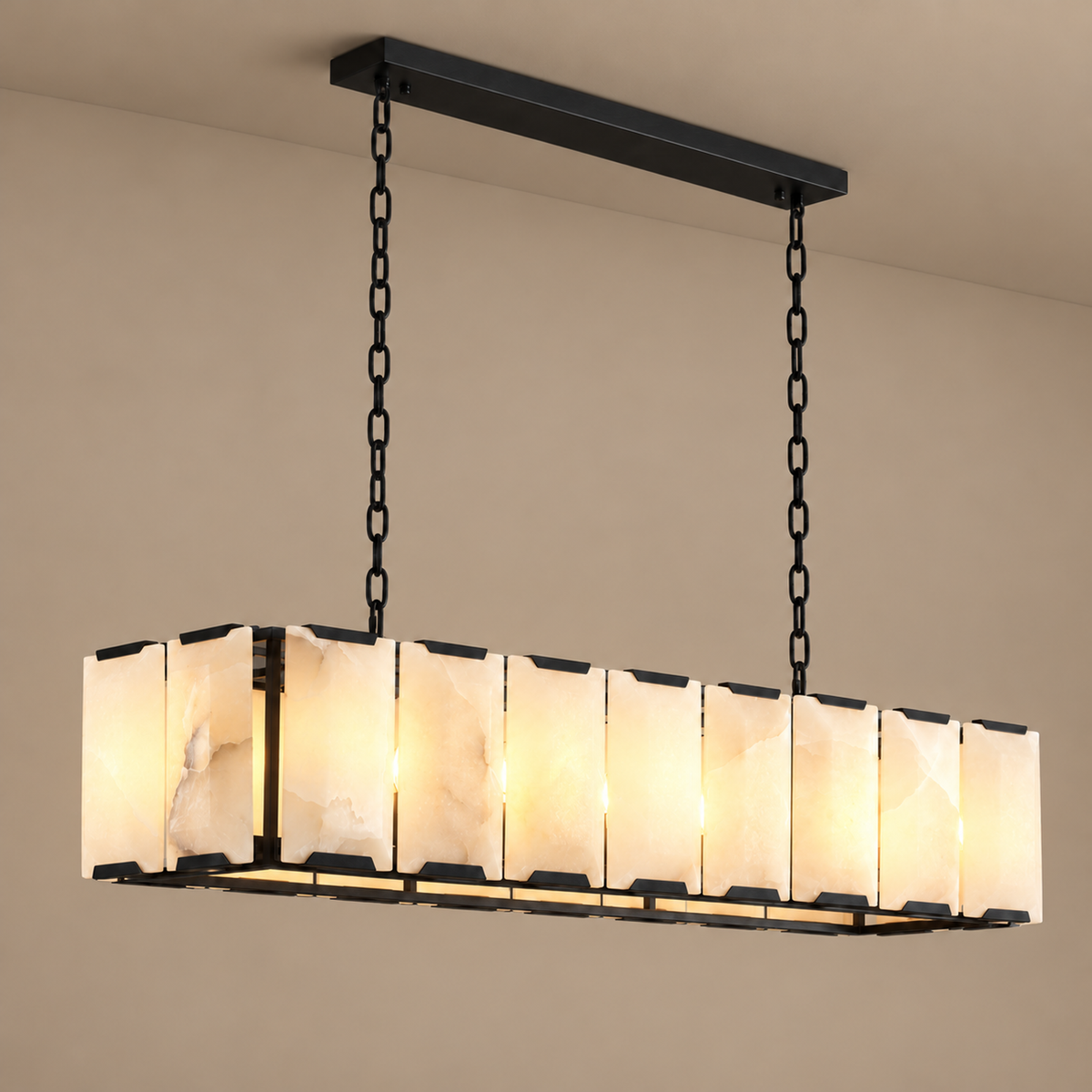 Candeeiro de Teto Linear Preto em Cobre | Clporh022lb