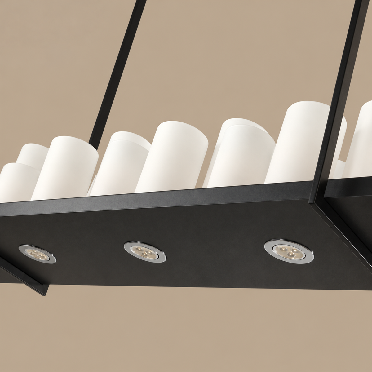 Candle Chandelier | Black Stainless Steel | CLMCC