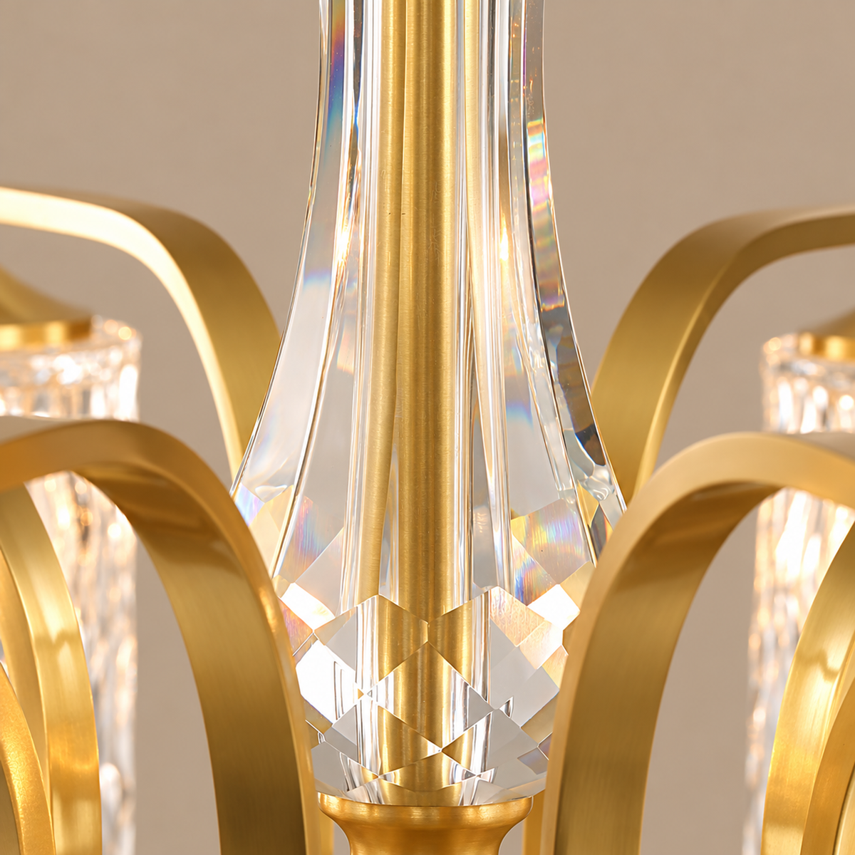 Kupfer- und Glas-Deckenleuchte mit Halbeinbau | Design CLNN2200