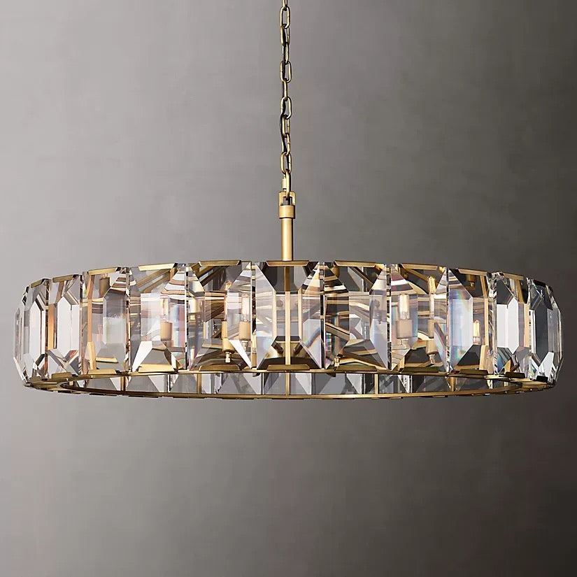 ROUND CRYSTAL HALO CHANDELIER | CLPORH009k