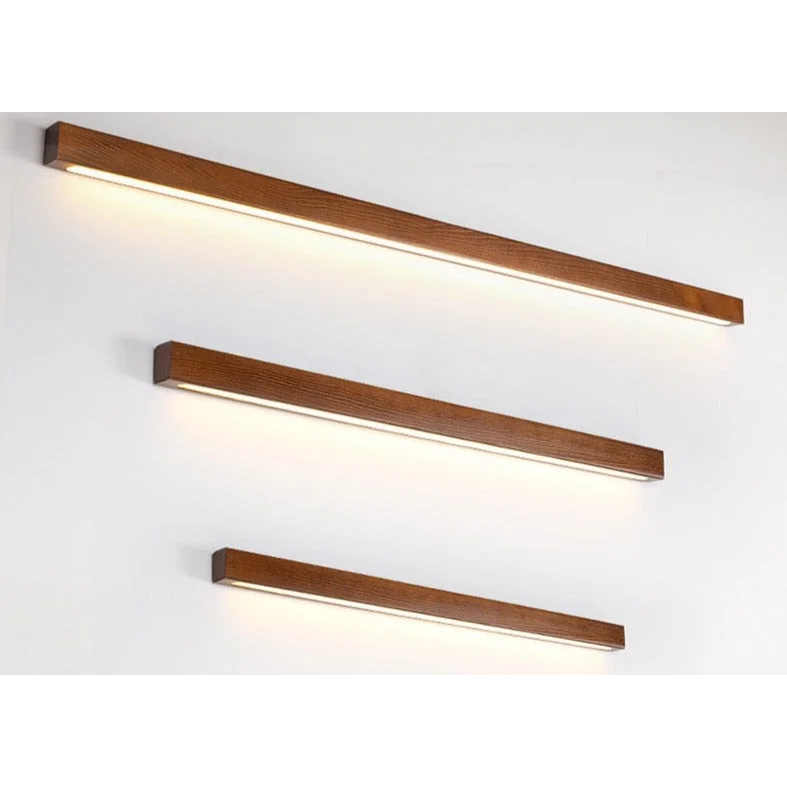 Modern Wall Lamp | Minimalist Wooden Bar 1 Light Led Sconce | Casalola