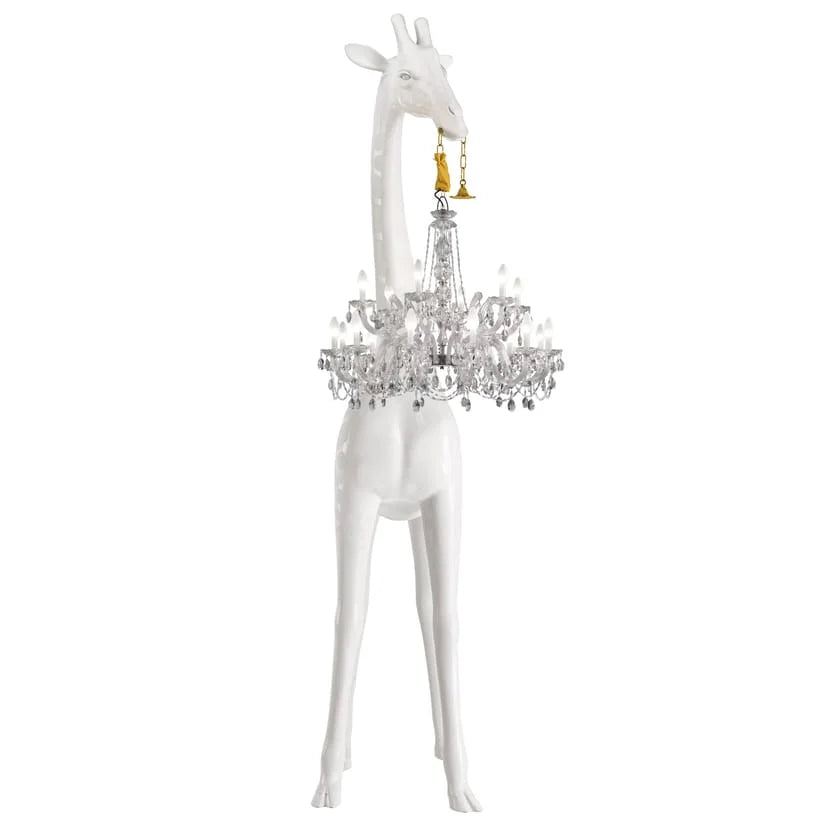 Tall Floor Lamps 13 Feet White Giraffe Chandelier for Outdoor Events Hotels Stairs