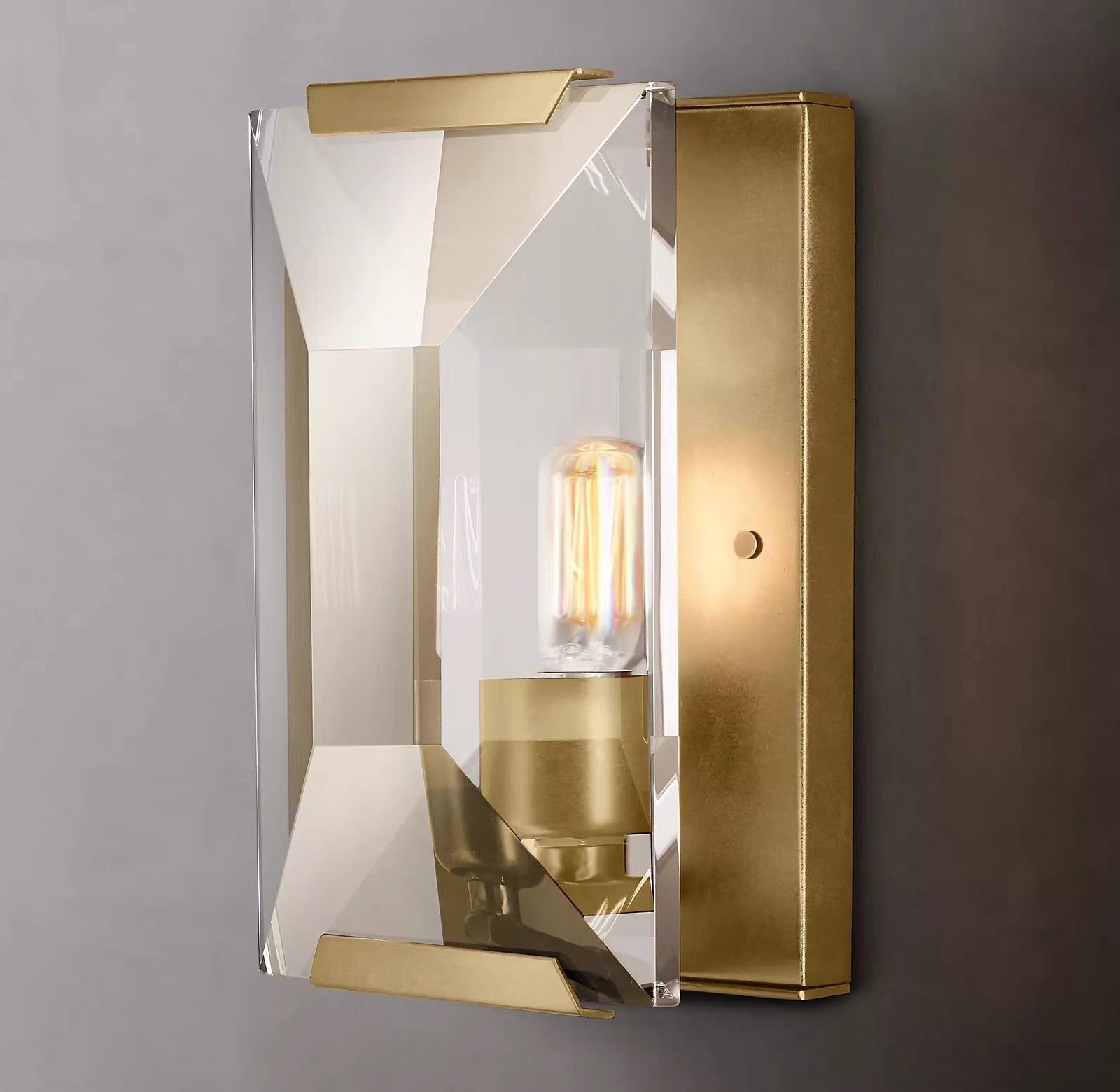BRASS CRYSTAL WALL SCONCES | CLUG03D