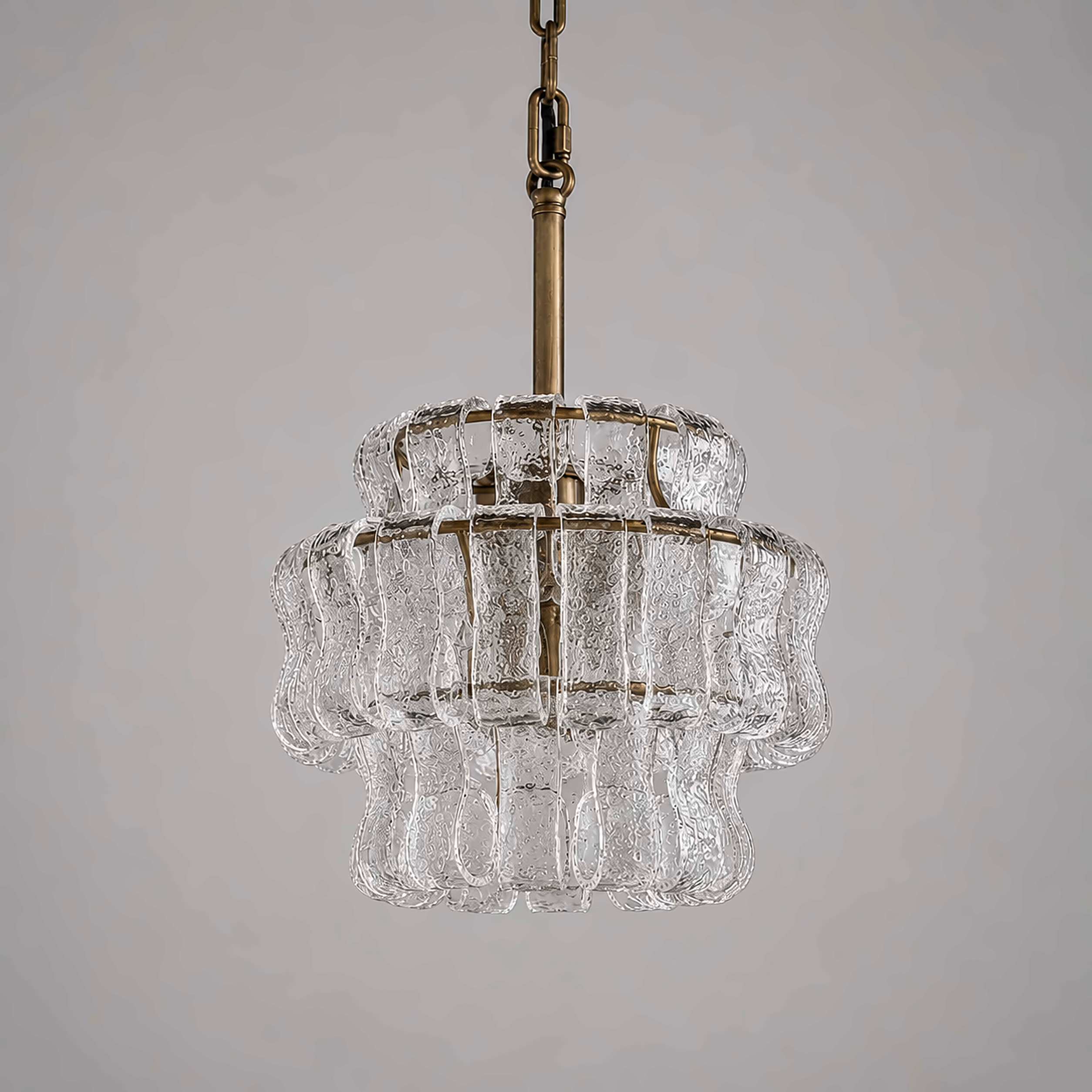 The Bronze Odette Pendant | Textured Art Glass | CLND024