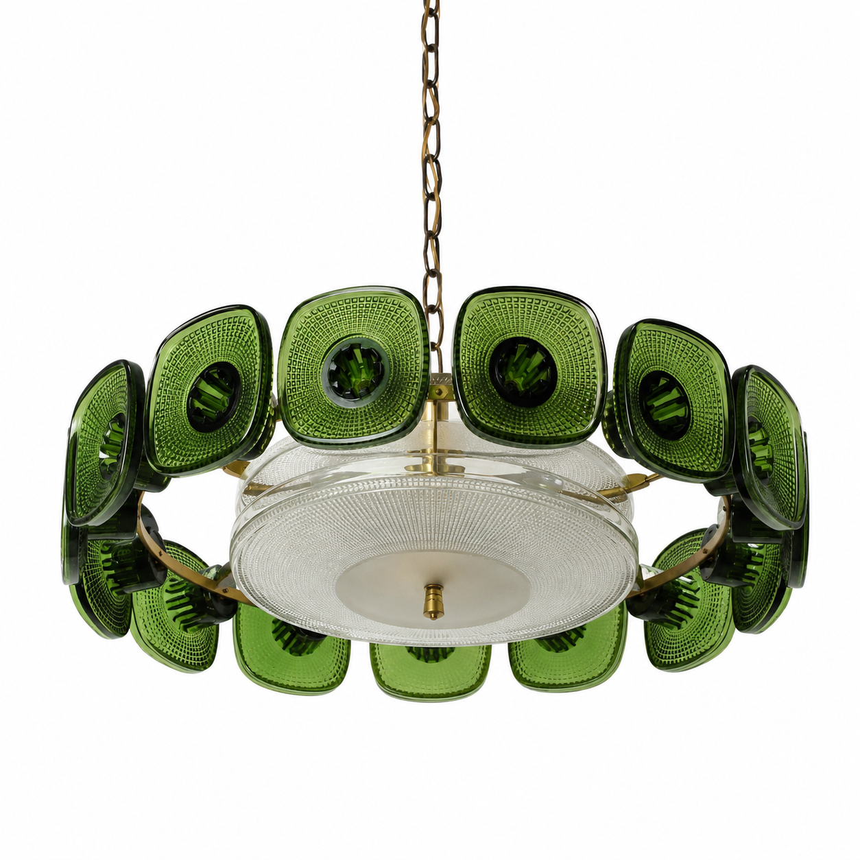 LAMPADARIO IN CRISTALLO OLIVE | CLDWW025