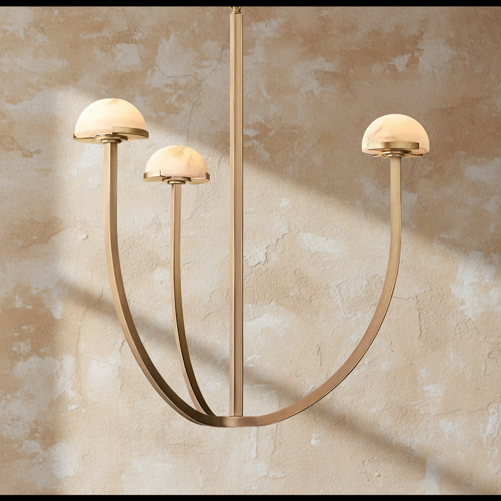 Alabaster Copper Chandelier – Modern Multi-arm Led Ceiling Light Casalolalights Luxury Lamps for Interior Designers