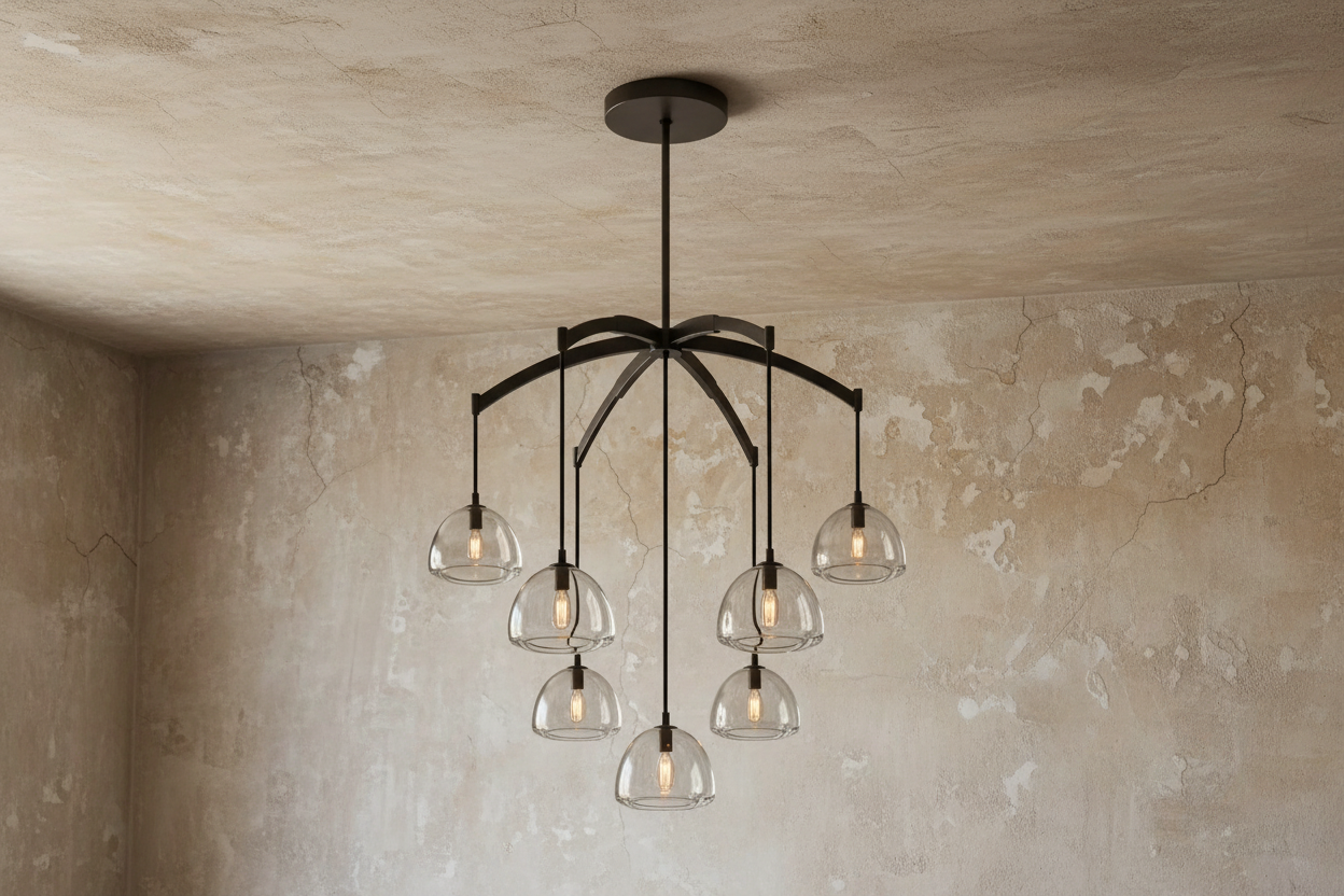 7 LIGHTS BLACK CHANDELIER | CLHYR025B