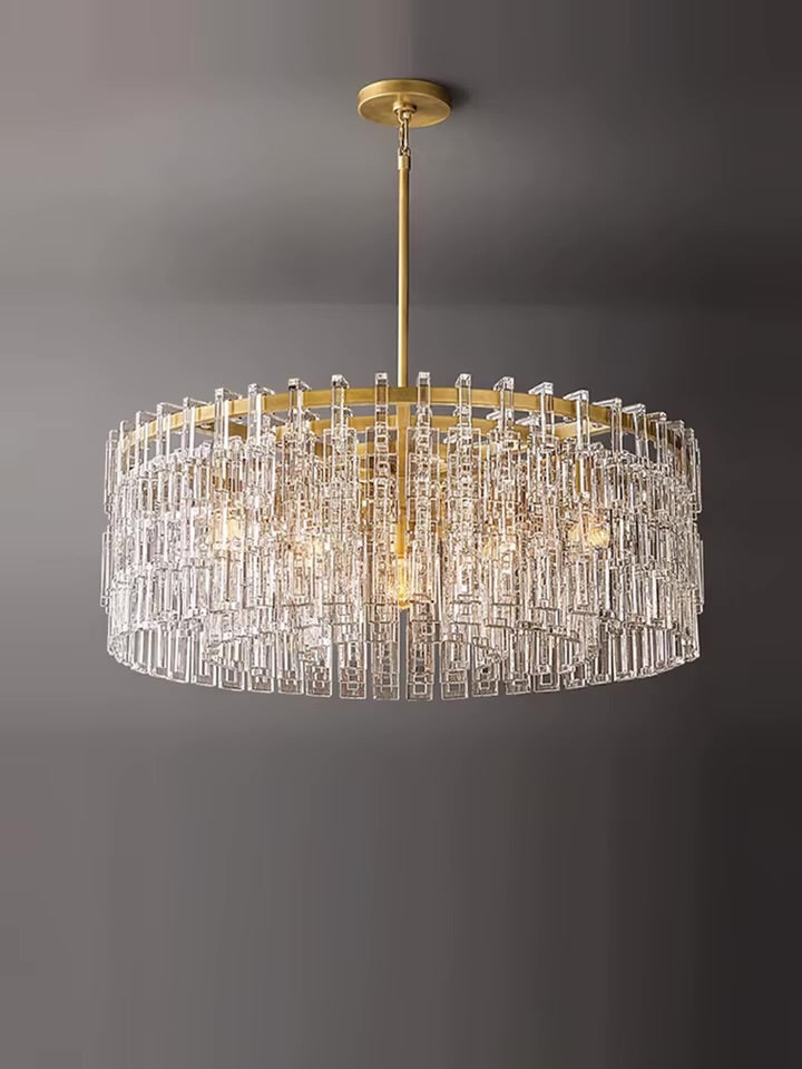 Hand-cut Crystal Drum Chandelier | Clhuyl0251