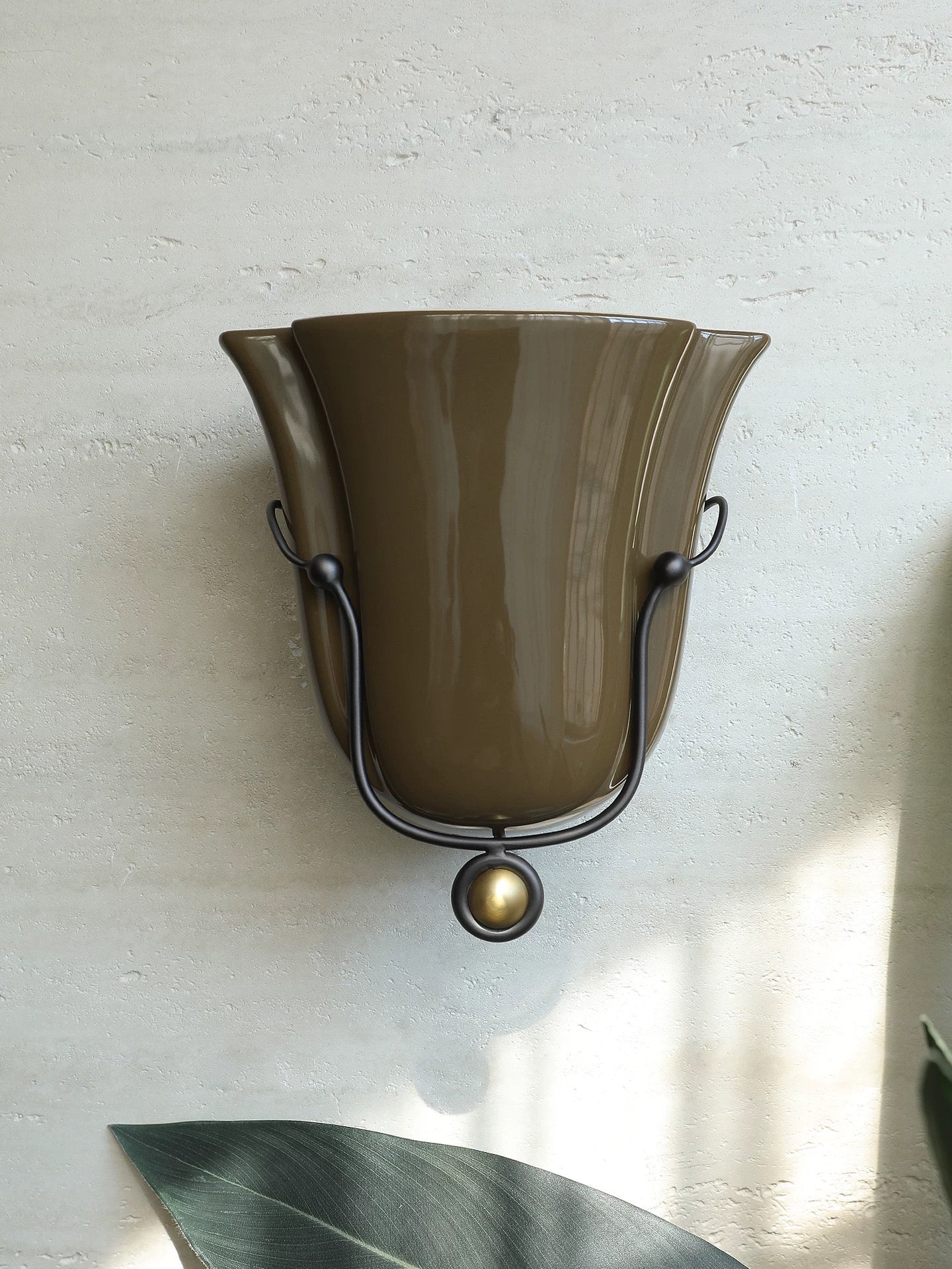 Red Ceramic Wall Sconce | clbzm86