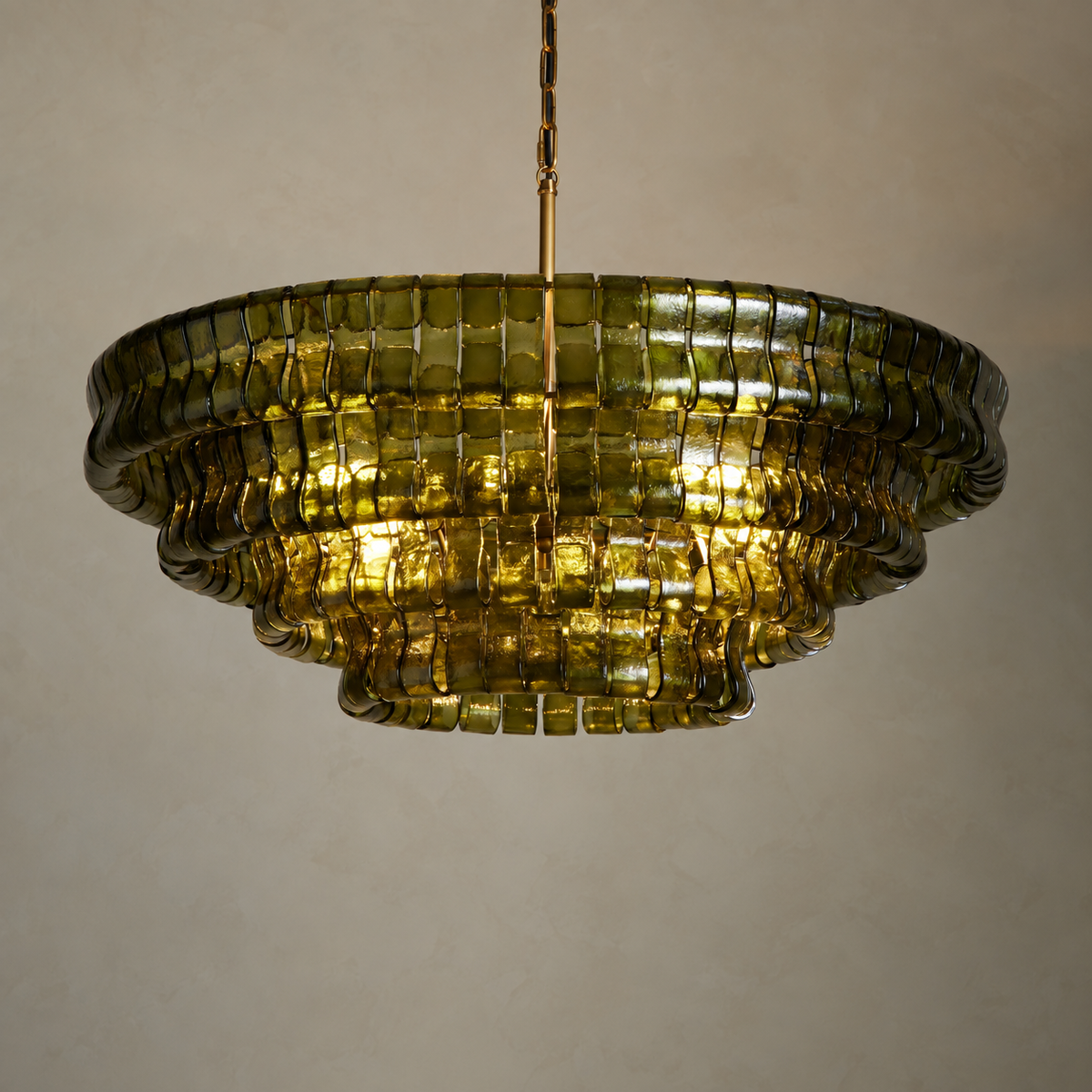 The Bellatrix Chandelier | Green Glass | CLBLXGCH
