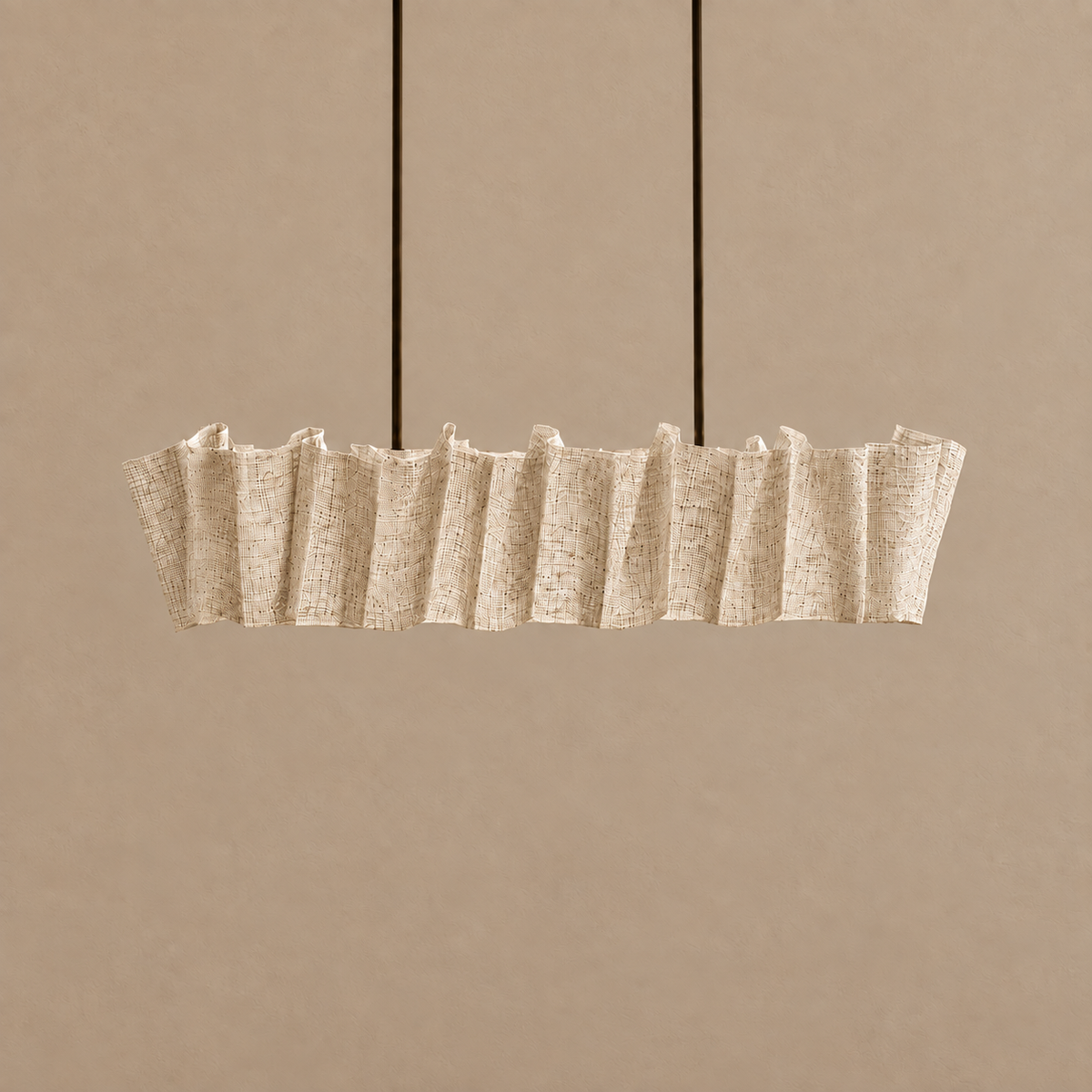 The Sora Linear Chandelier | Handwoven Abaca | CLND018