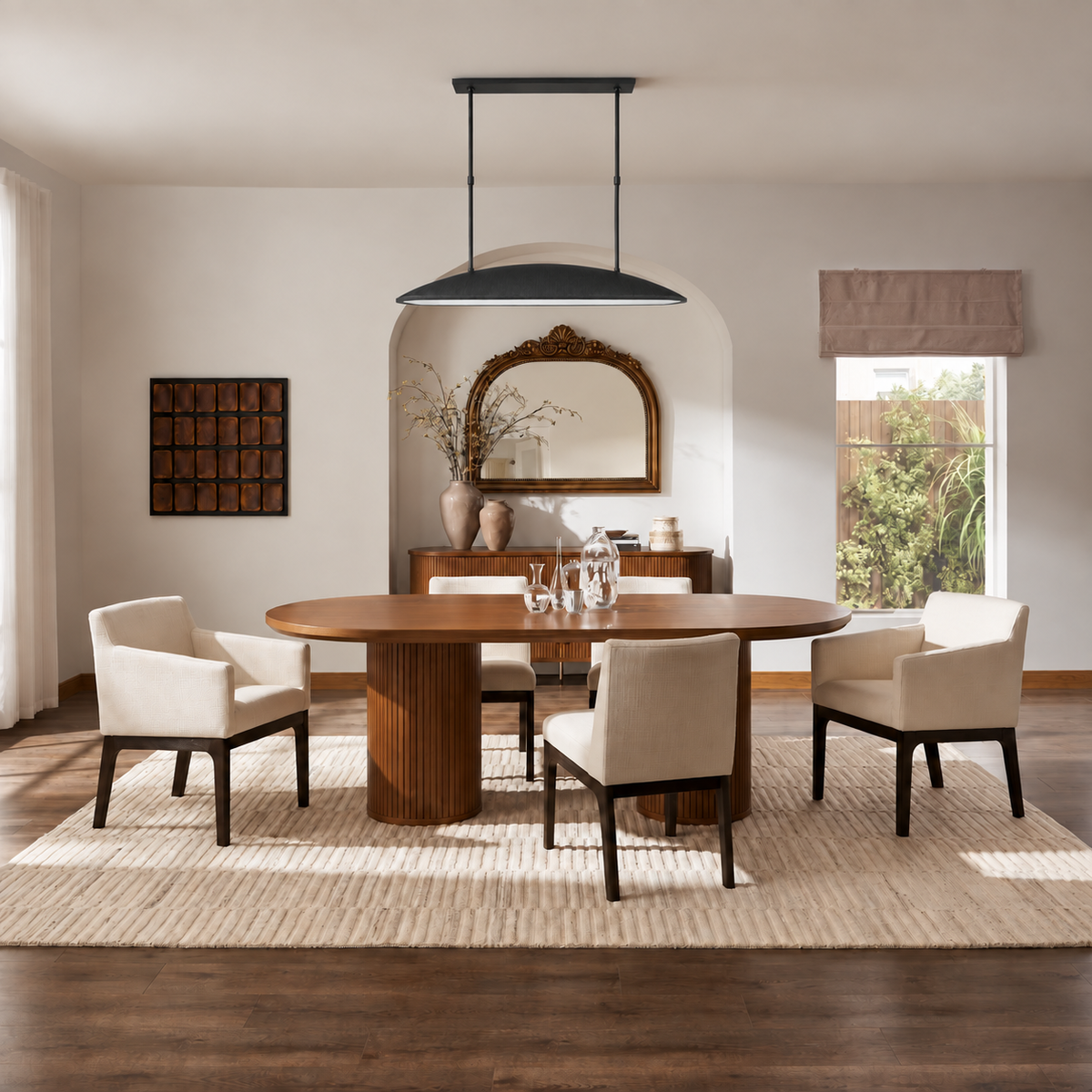 Linear Black Chandelier Light | CLMJU015B