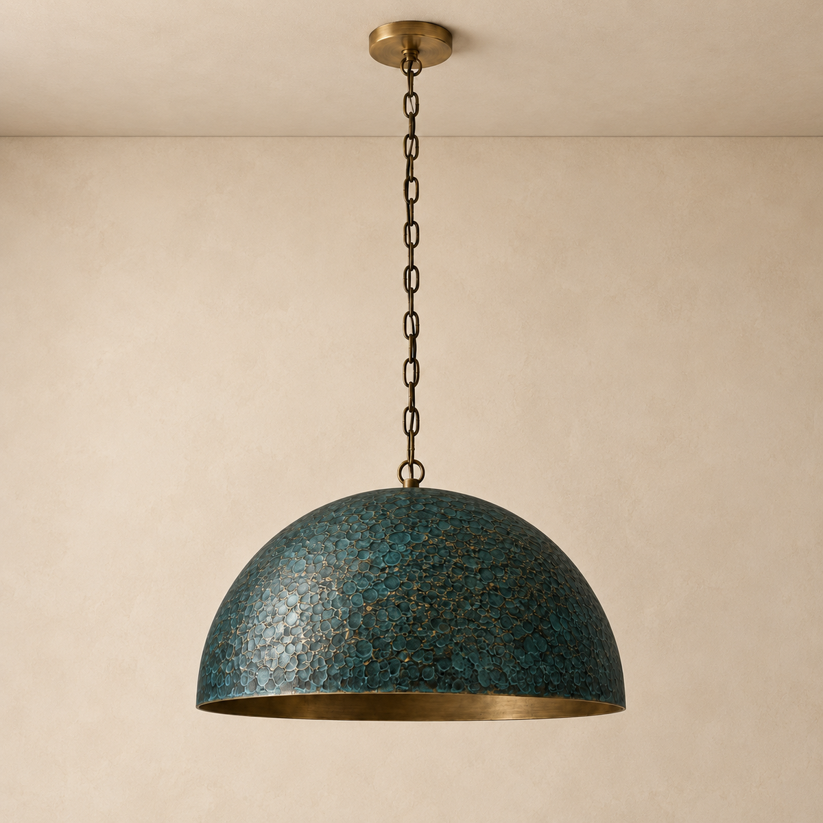 Aurelia Dome Pendant | Green Stainless Steel | CLSS8502G