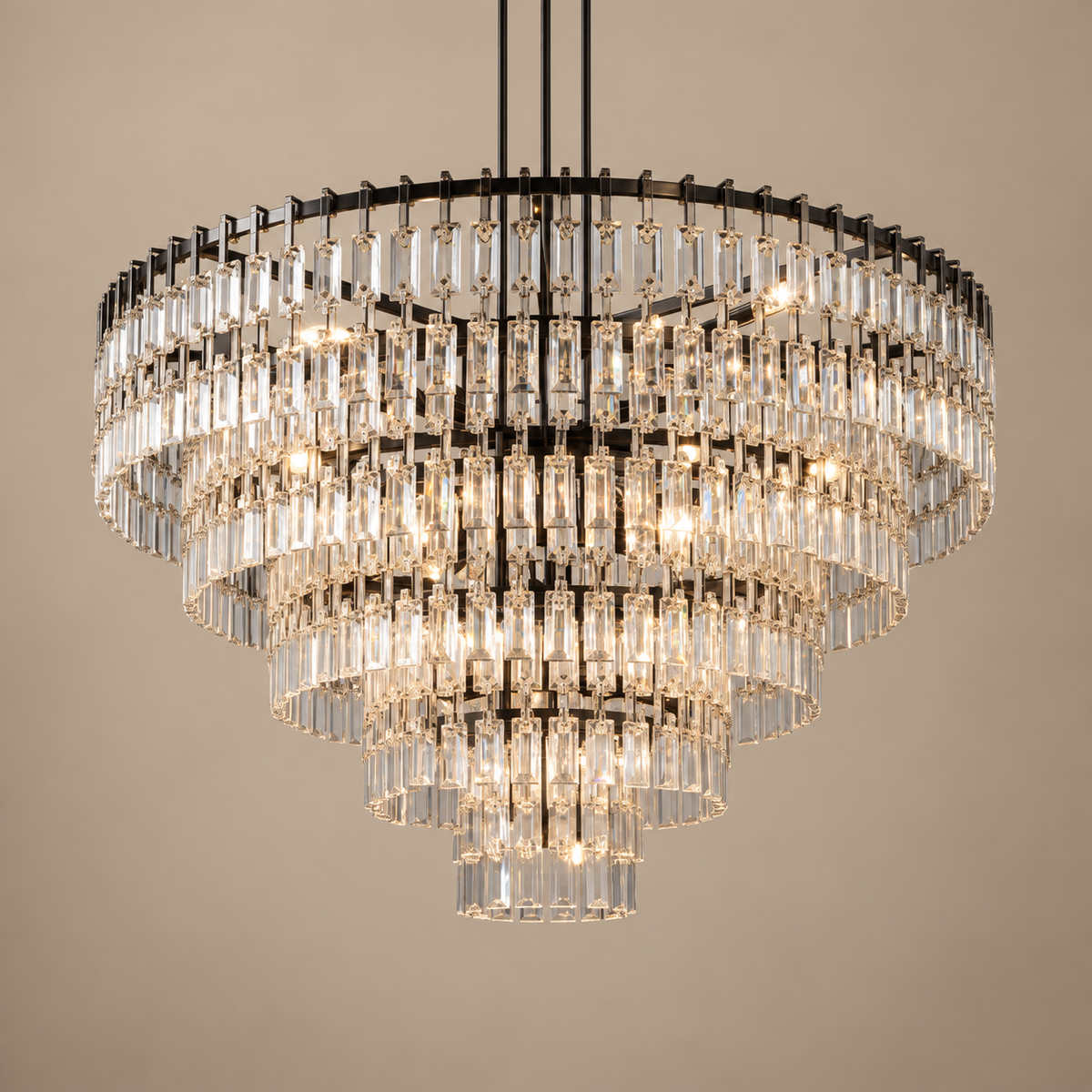 Decò Round Small | Hand-Cut Crystal & Brass | CLHUYL0250