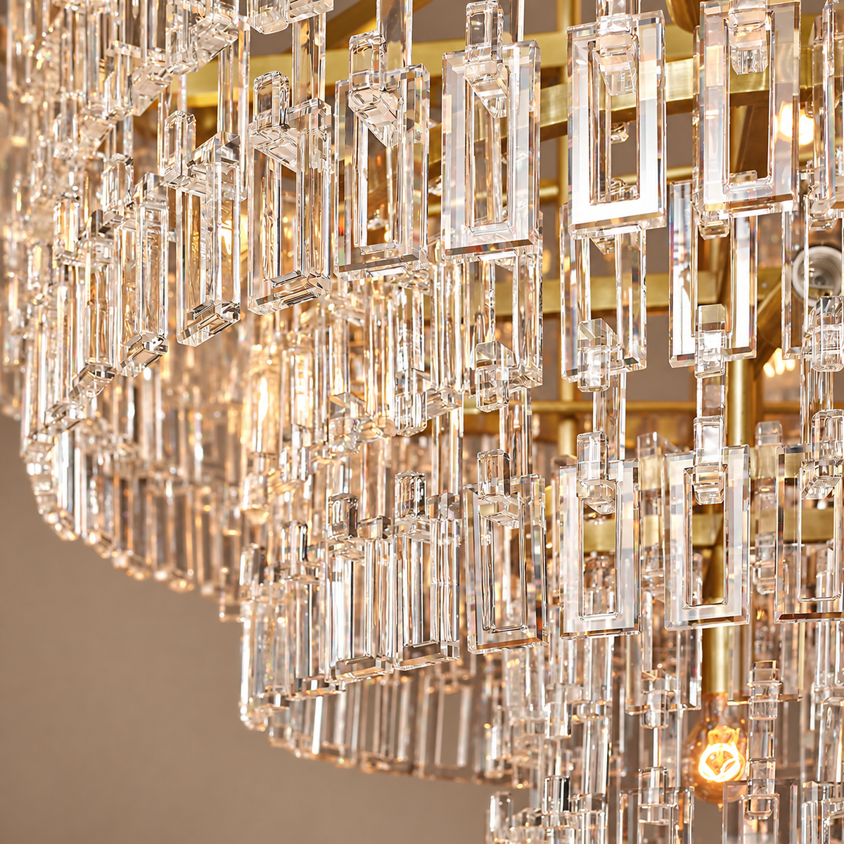 Decò Round Small | Hand-Cut Crystal & Brass | CLHUYL0250