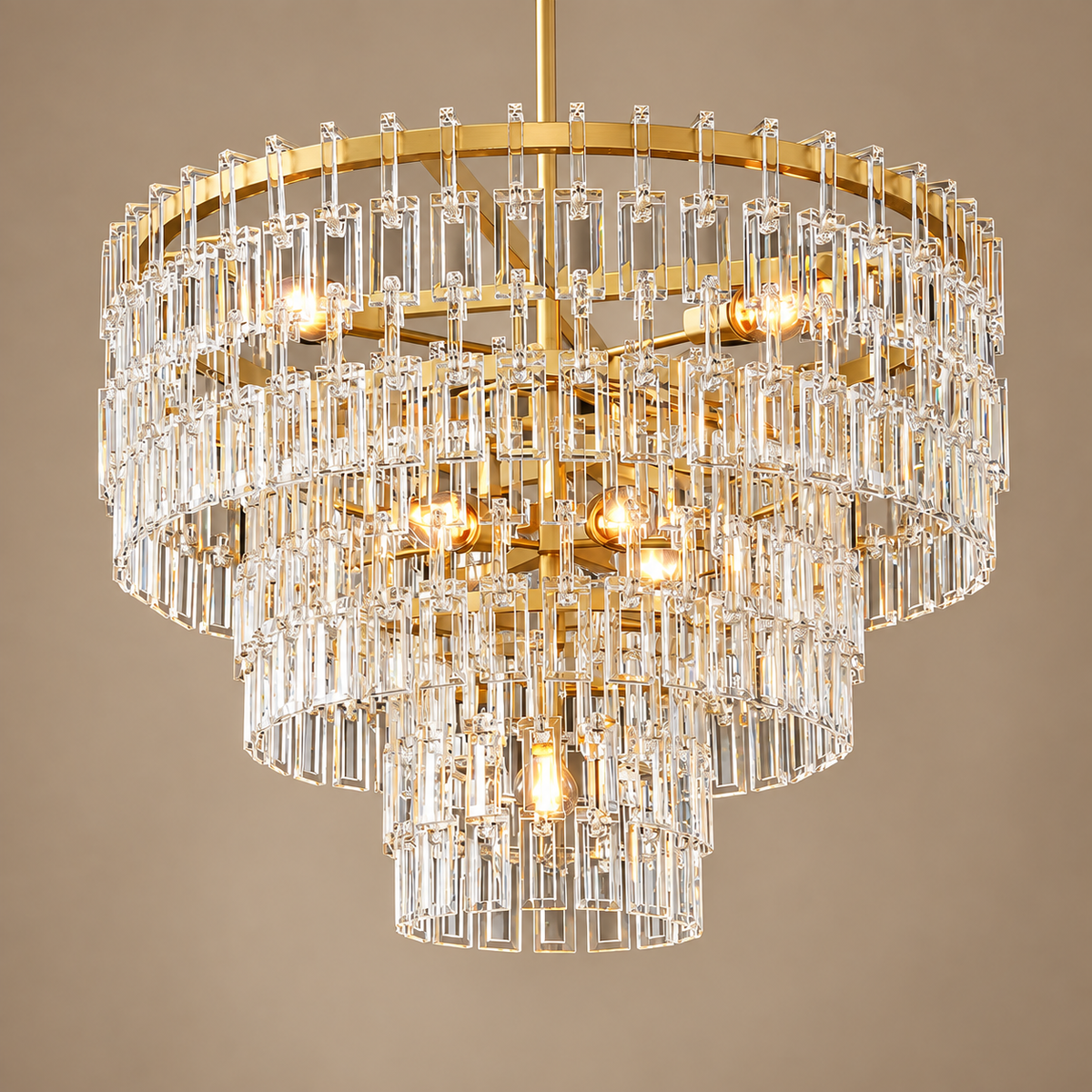 Decò Round Small | Hand-Cut Crystal & Brass | CLHUYL0250