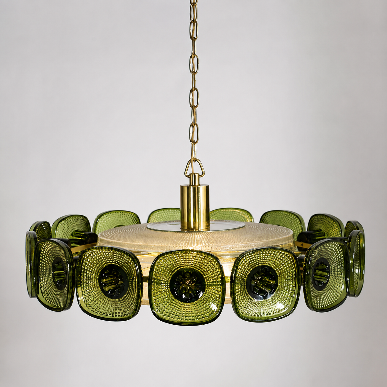 LAMPADARIO IN CRISTALLO OLIVE | CLDWW025