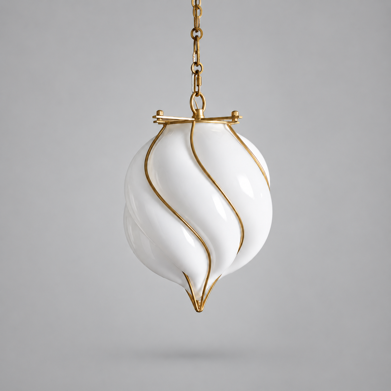 The Belluno Lantern | Glass & Brass Pendant | CLND038
