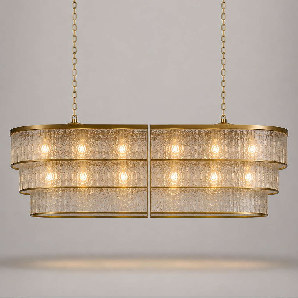 The Éclat Chandelier | Frosted Glass Edition | CLND040