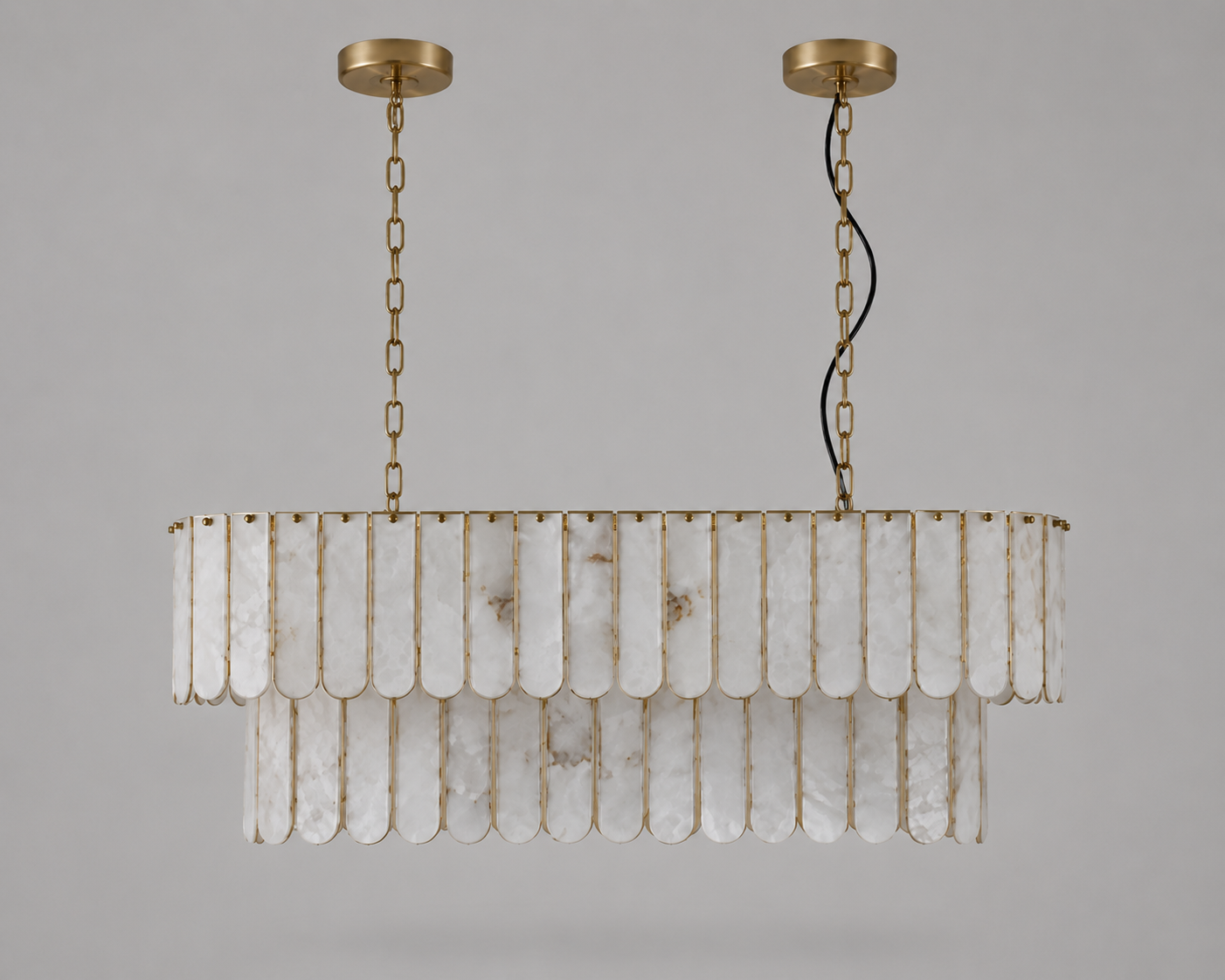 OVAL TIERED SHELL CHANDELIER | CLJUPOFS