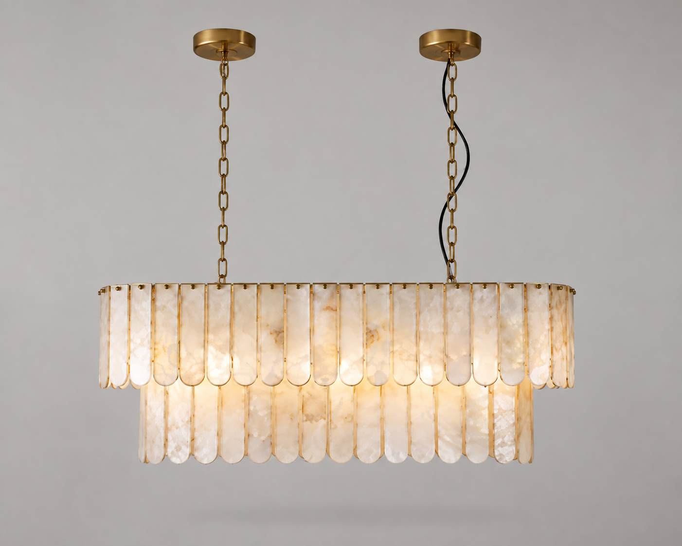 OVAL TIERED SHELL CHANDELIER | CLJUPOFS