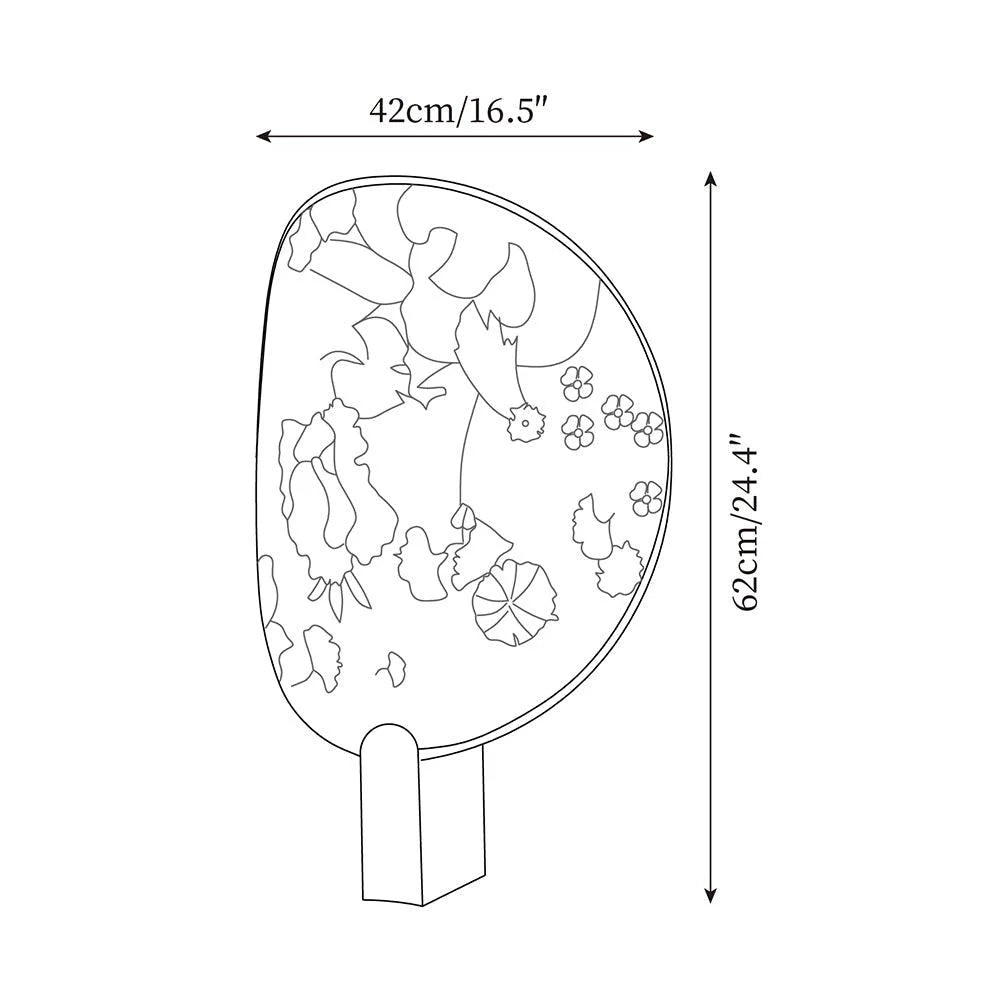 Artisanal Printed Glass Table Lamp – Modern Japanese Inspired Design Blue Akira