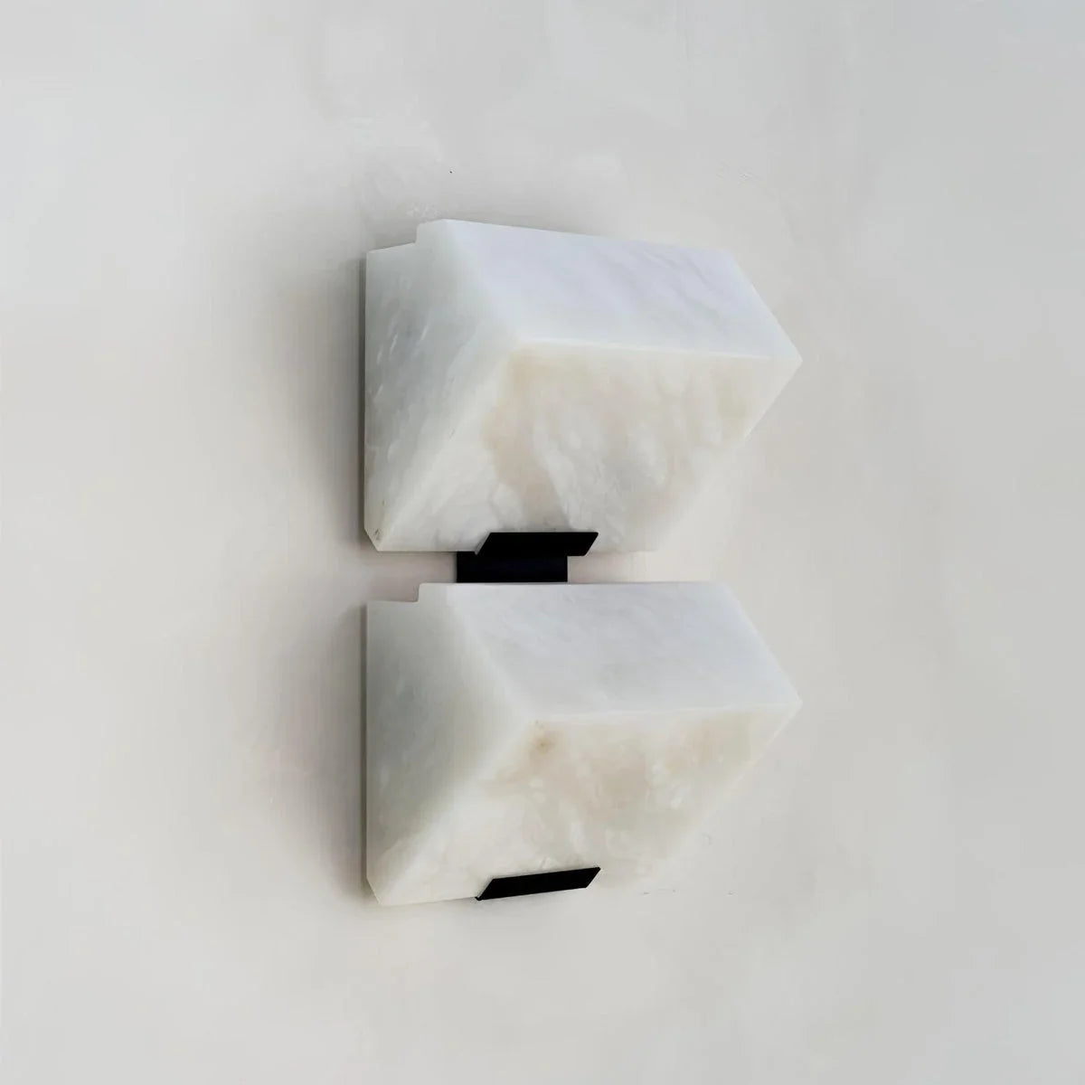 Alabaster Block Wall Sconce | Stacked Solid-stone 1/2/3-tier Modern Hallway & Living Room Casalolalights Luxury Lamps