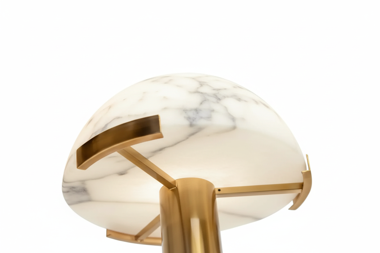 Настольная лампа из алебастра и латуни | Дизайн Cl025mbz