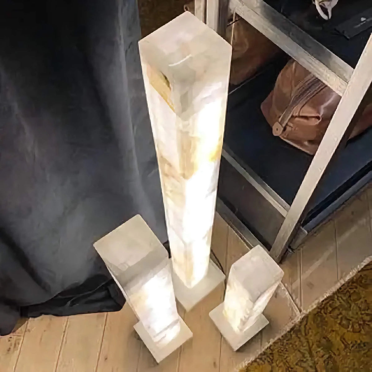 Alabaster Column Floor Lamp | Solid-stone Pillar Minimalist Modern Living Room & Bedroom Casalolalights Luxury Lamps