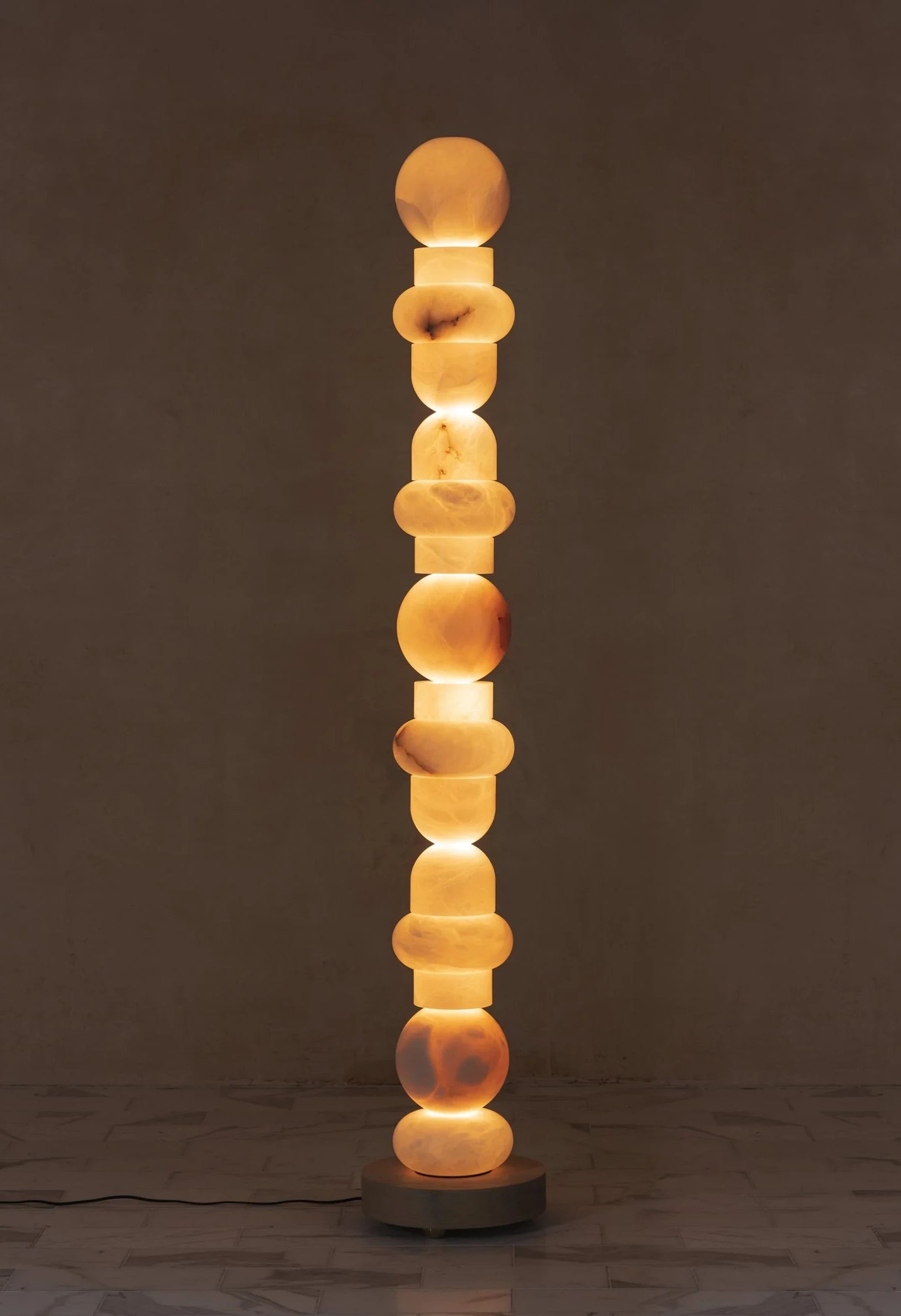 Totem Alabaster Floor Lamp | Real Luxury Marble for High End Interiors