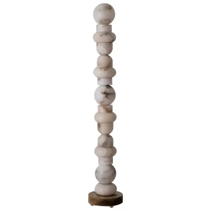 Alabaster Column Lamp | Real Luxury Marble Floor For Living Room Lighting | Designer - Lamps