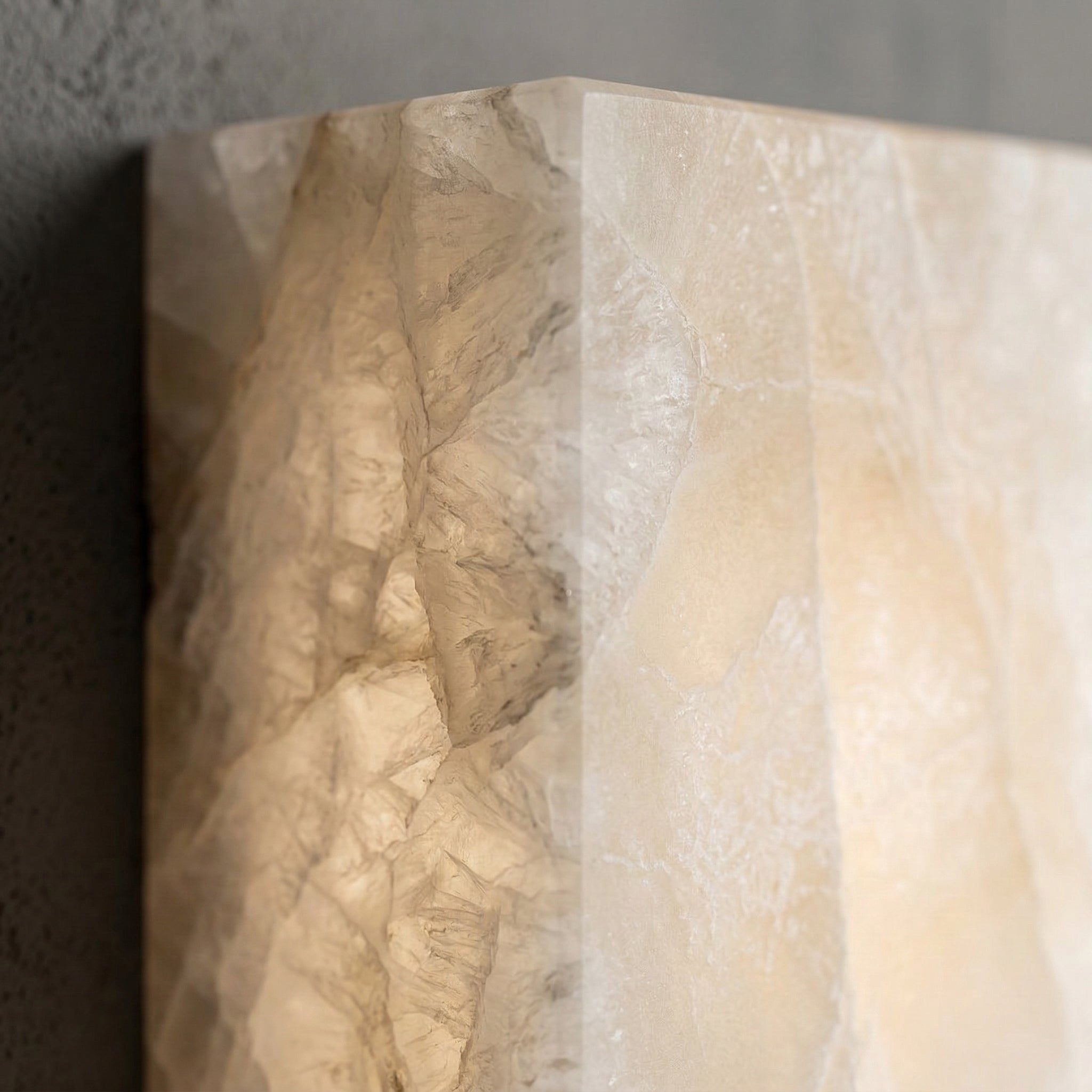 Luxury Alabaster Column Wall Light with Copper Base – Modern Stone Sconce Casalolalights Luxury Lamps for Interior